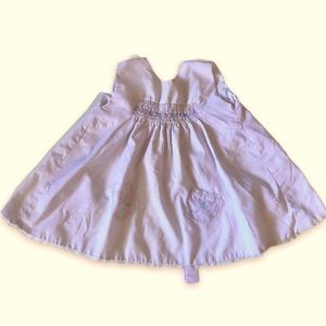 Vintage Cherub Baby Pinafore 18 Months Lavender Light Purple Stained